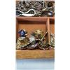 Image 8 : JEWELRY CANTEEN AND SMALL TOTE OF JEWELRY AND WATCHES