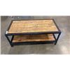 Image 1 : MANGLE WOOD METAL FRAME INDUSTRIAL 2 TIER COFFEE TABLE