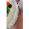 Image 7 : VINTAGE JUG AND BOWL SET WITH SOLID GLASS VEGETABLES