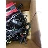 Image 4 : BOX OF POWER ADAPTERS, INVERTERS