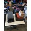 Image 1 : PLAYING CARDS, ROCK SUBWOOFER, BACKGAMMON AND CHESS SET AND COMBINATION LOCK SUITCASE