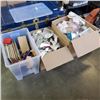 Image 1 : 2 BOXES AND TOTE OF ESTATE GOODS