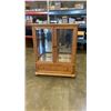 Image 1 : OAK GLASS DISPLAY CABINET