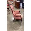 Image 2 : VINTAGE QUEEN ANNE ARM CHAIR ORIGINAL FABRIC