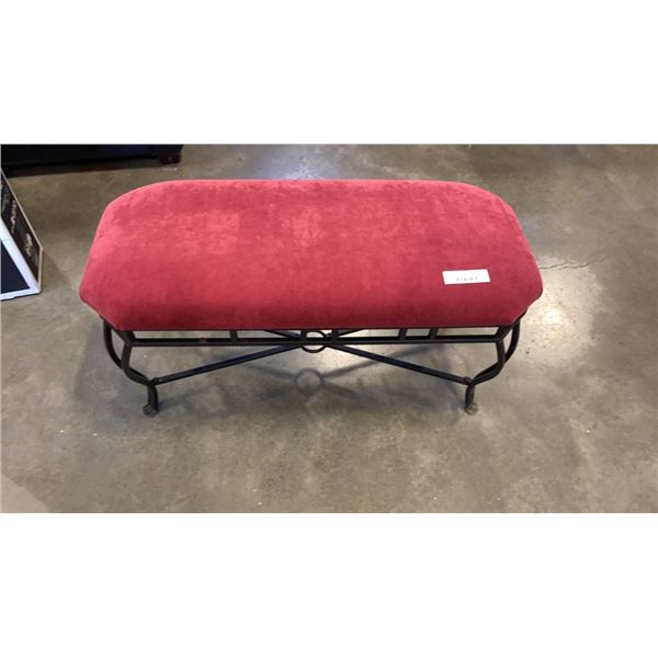 IRON AND FABRIC BENCH