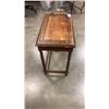 Image 3 : CARVED HALL TABLE WITH SPIRAL LEGS AND LEATHER INSERT PARLOUR TABLE