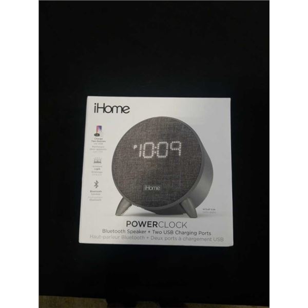 IHOME POWER CLOCK - TESTED WORKING, RETAIL $69.99