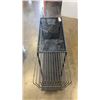 Image 3 : BLACK METAL WIRE RECORD STAND WITH GLASS TOP