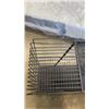 Image 4 : BLACK METAL WIRE RECORD STAND WITH GLASS TOP