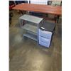 Image 1 : 3 TIER METAL SHELF AND 3 DRAWER ROLLING ORGANIZER