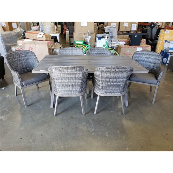 HAMPTON BAY 7 PIECE OUTDOOR DINING SET