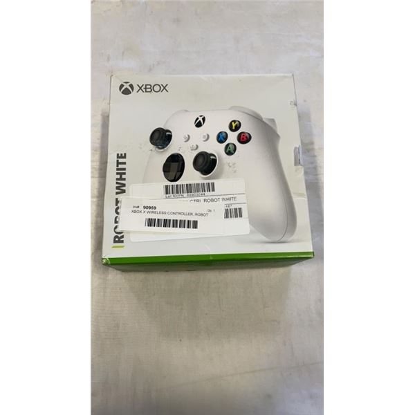 XBOX X WIRELESS CONTROLLER, ROBOT WHITE, FOR XBOX ONE, SERIES X/S, WINDOWS 10 - TESTED WORKING, RETA