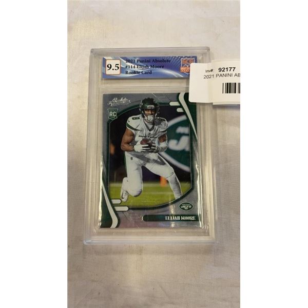 2021 PANINI ABSOLUTE #114 ELIJAH MOORE ROOKIE CARD GRADED 9.5