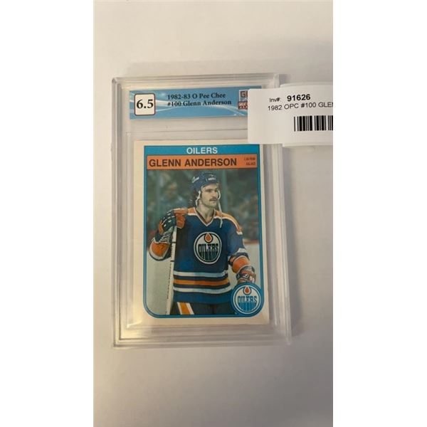 1982 OPC #100 GLENN ANDERSON CARD - GRADED 6.5