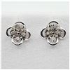 Image 1 : STERLING SILVER DIAMOND EARRINGS, 8 DIAMONDS (0.05CTS), W/A $600.00