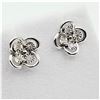 Image 2 : STERLING SILVER DIAMOND EARRINGS, 8 DIAMONDS (0.05CTS), W/A $600.00