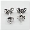 Image 3 : STERLING SILVER DIAMOND EARRINGS, 8 DIAMONDS (0.05CTS), W/A $600.00