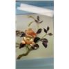 Image 3 : SHELL DECORATED BOWL, EASTERN SHADOWBOX ART AND GLASS AND METAL VASE