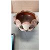 Image 7 : SHELL DECORATED BOWL, EASTERN SHADOWBOX ART AND GLASS AND METAL VASE