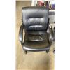 Image 2 : BLACK ROLLING GAS LIFT OFFICE CHAIR AND BLACK RECEPTION CHAIR