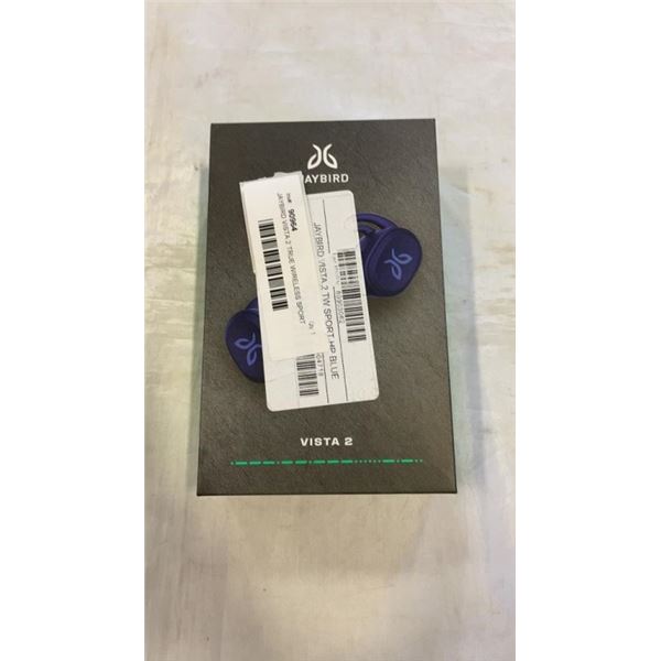 JAYBIRD VISTA 2 TRUE WIRELESS SPORT HEADPHONES BLUE - TESTED WORKING, RETAIL $199