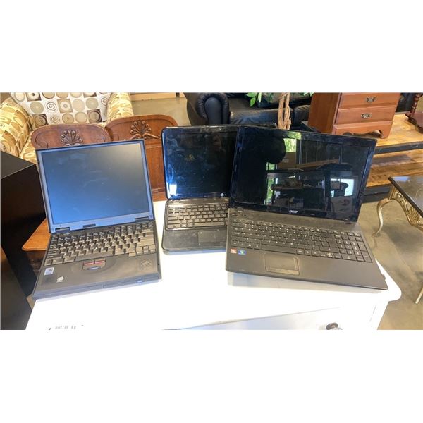 3 PARTS LAPTOPS - ACER, HP AND IBM