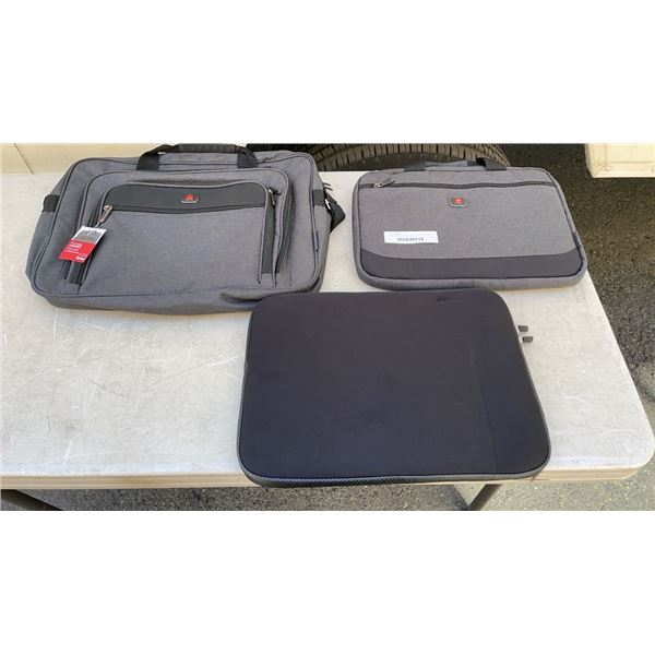 2 NEW SWISS LAPTOP BAGS 17.3 INCH AND 15 INCH AND 15 INCH LAPTOP SLEEVE