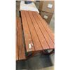 Image 2 : WOOD PICNIC TABLE WITH BENCHES