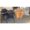 Image 1 : ROUND TABLE WITH 2 STACKING CHAIRS