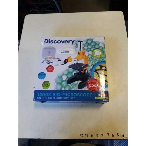 DISCOVERY 1200X BIO MICROSCOPE ON THE GO MICROSCOPE SET - TESTED WORKING, RETAIL $69