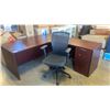 Image 1 : EXECUTIVE L SHAPE DESK WITH EXECUTIVE ARM CHAIR