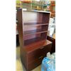 Image 1 : EXECUTIVE 2 DRAWER LATERAL FILE CABINET WITH STORAGE SHELVING