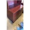 Image 3 : EXECUTIVE 2 DRAWER LATERAL FILE CABINET WITH STORAGE SHELVING