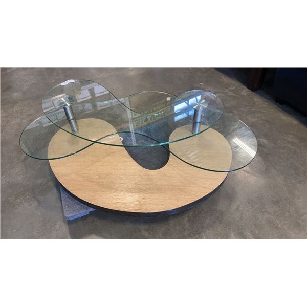 MODERN 3 TIER GLASSTOP COFFEE TABLE