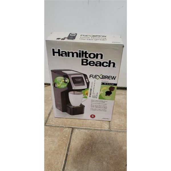 HAMILTON BEACH INDIVIDUAL FLEXBREW COFFEE MAKER - TESTED WORKING, RETAIL $79