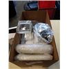 Image 1 : BOX OF NEW ITEMS, STAINLESS GRAVY BOATS, JEWELRY TRAYS, STUFFED ANIMAL POUCHES