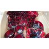 Image 3 : TRAY FO RUBY GLASS, VASES, CUPS, BOWLS, ART GLASS ASH BOWL