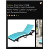 Image 1 : Patio Folding Adjustable Rattan Chaise Lounge Chair with White Cushion
