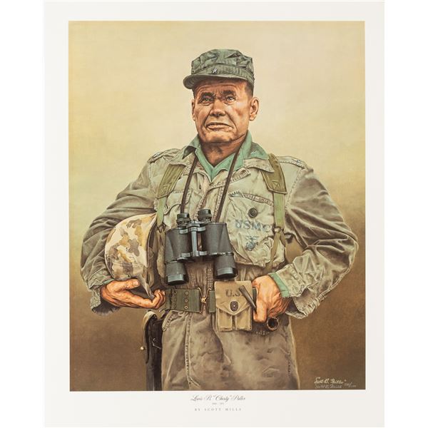 CHESTY PULLER & CHUCK YEAGER LITHOGRAPHS (2)