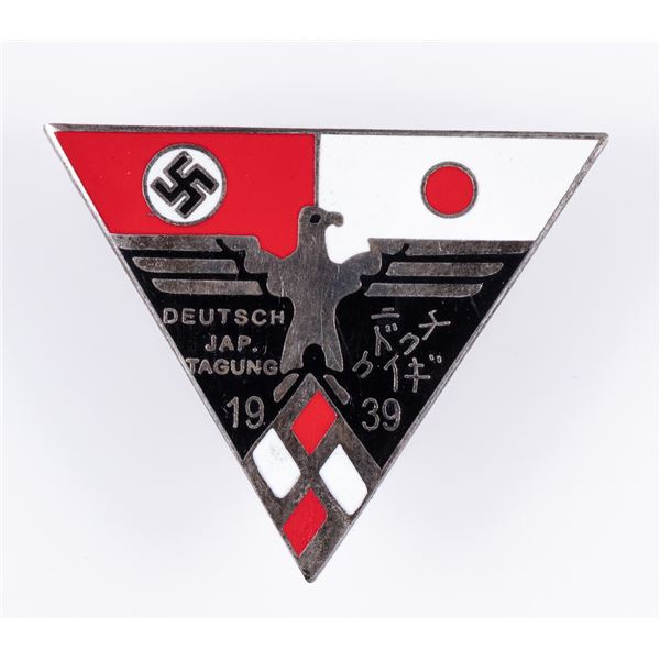 1939 GERMAN JAPANES ACADEMIC NSDStB CONVENTION BADGE
