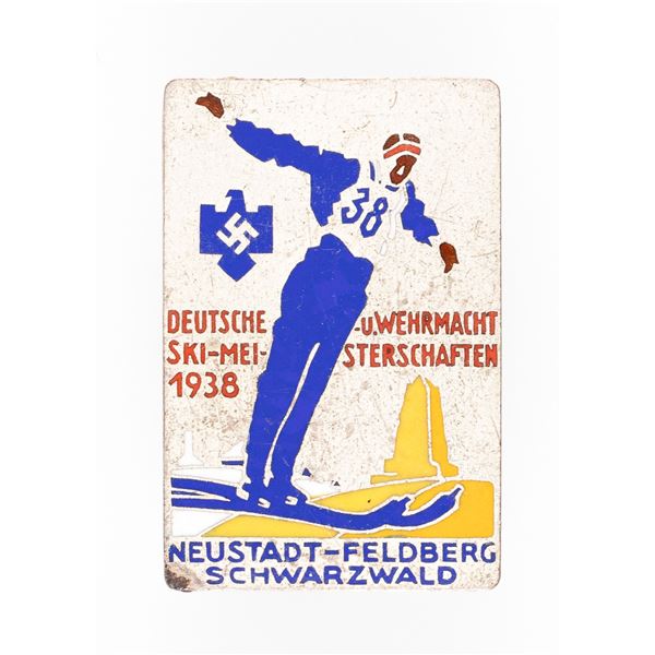 1938 GERMAN WEHRMACHT SKI CHAMPIONSHIP BADGE