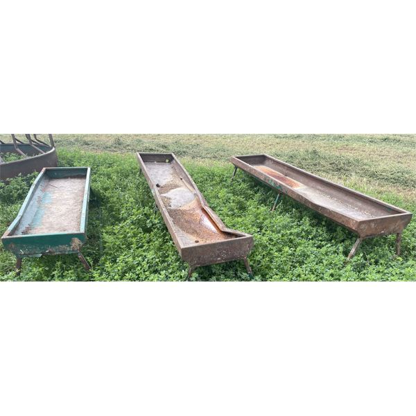 LOT OF 3 - TROUGH FEEDERS - 8 & 10 & 12 FOOT