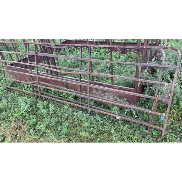 LOT OF 2 - 8 & 12 FOOT SQUARE TUBE FOOT FARM GATES