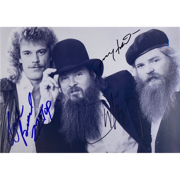 Autograph Signed ZZ Top Photo