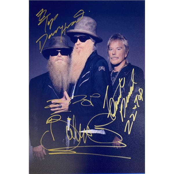 Autograph Signed ZZ Top Photo