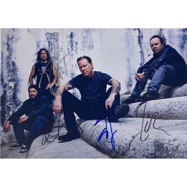 Autograph Signed Metallica Photo