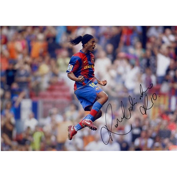 Autograph Signed Ronaldinho Photo
