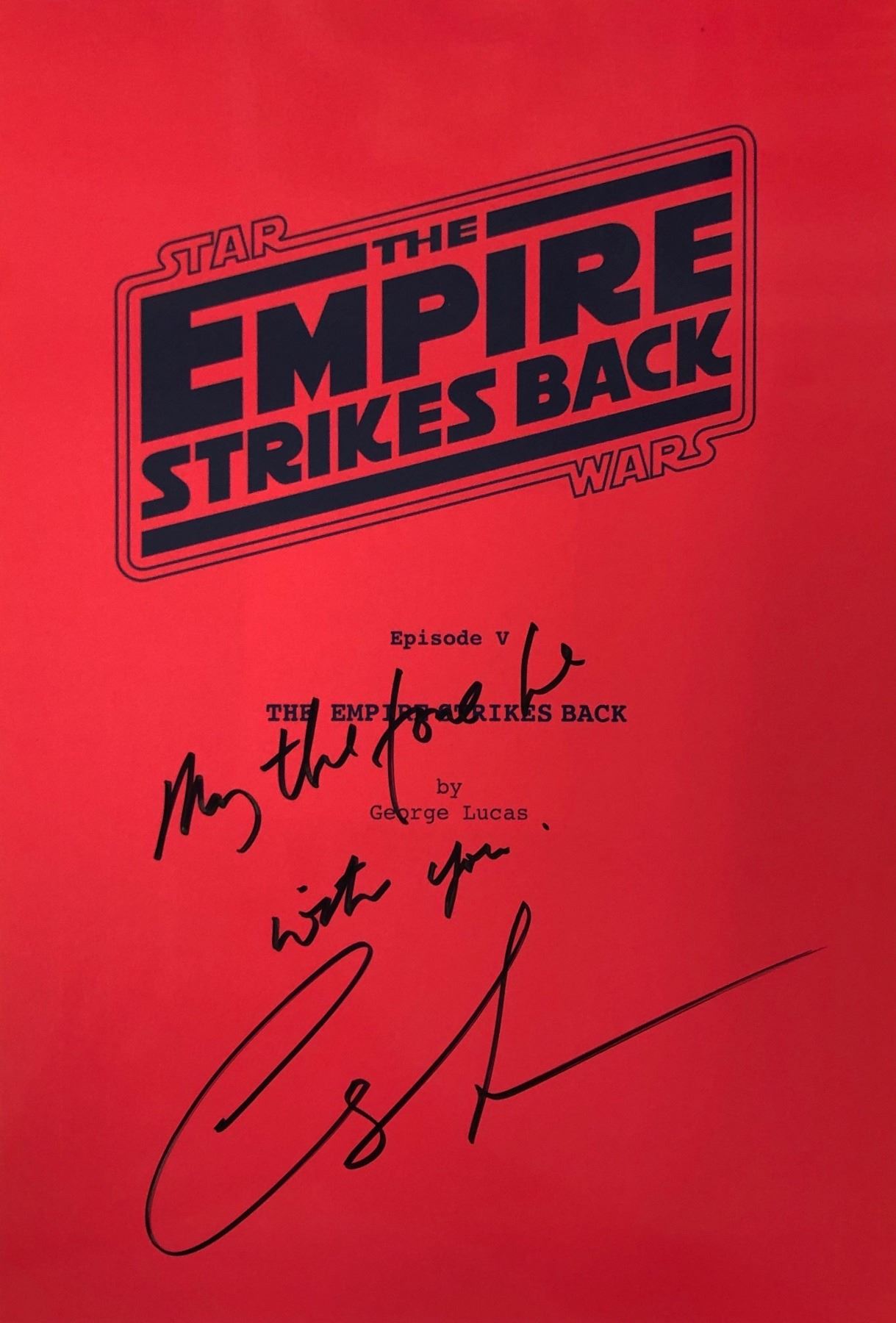 Star Wars Empire Strikes Back Autograph Signed Script Cover