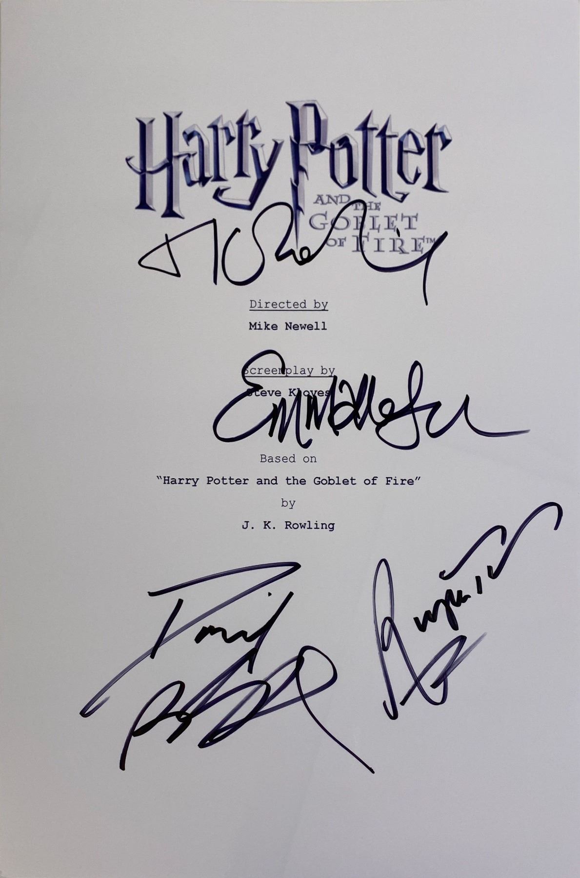 Autograph Harry Potter Script Cover