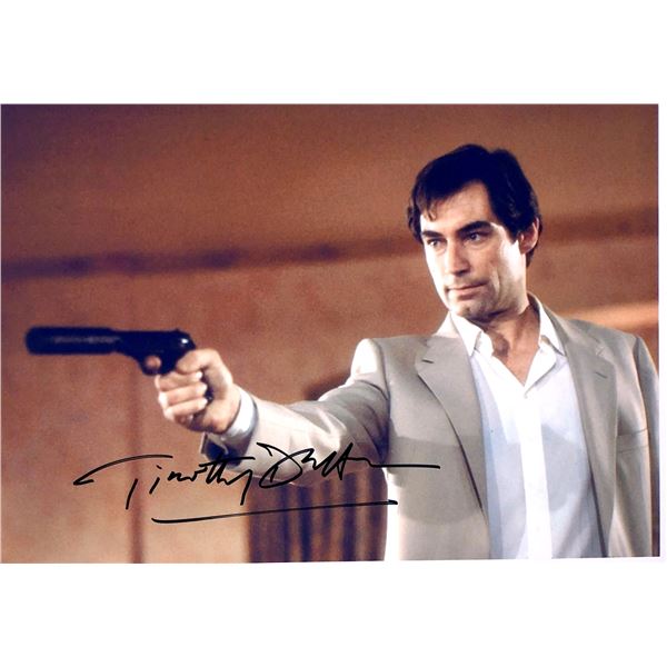 Timothy Dalton Autograph Signed James Bond 007 Photo
